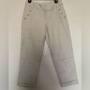 Cynthia Rowley Woman’s Cropped Linen Pants